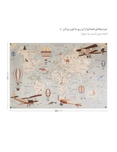 پوستر دکوراتیو نقشه جهان کودک 2