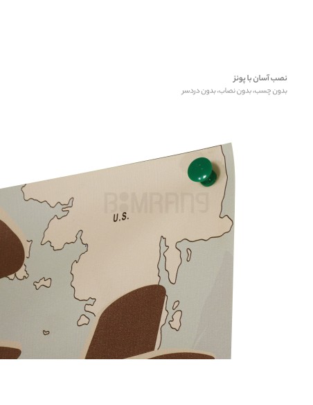 پوستر دکوراتیو نقشه جهان کودک