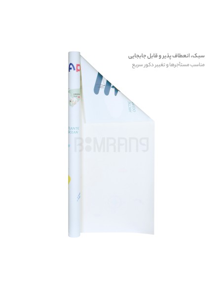 پوستر دکوراتیو نقشه جهان کودک رنگی