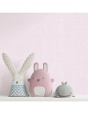 کاغذ دیواری کودک ساده صورتی روشن با بافت پارچه‌ای کد 12050