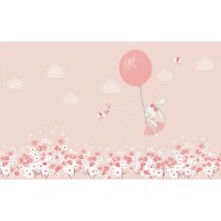 پوستر دیواری کودک خواب صورتی مدل BKW049-2
