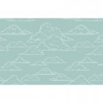پوستر دیواری کودک آسمان ابری مدل BKW057-2