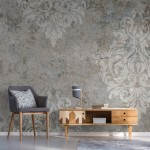 پوستر دیواری دیوار داماسک قدیمی مدل BCW624-1
