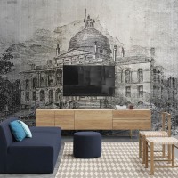 پوستر دیواری عمارت قدیمی مدل BCW344-3