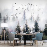 پوستر دیواری جنگل درختان انبوه مدل BCW408-1