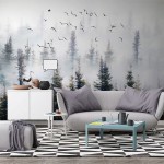 پوستر دیواری جنگل درختان انبوه مدل BCW408-3