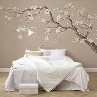پوستر دیواری تک درخت بهاری مدل BCW469-1