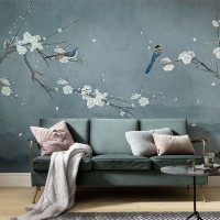 پوستر دیواری آسمانی پر از شکوفه مدل BCW452-1