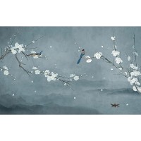 پوستر دیواری آسمانی پر از شکوفه مدل BCW452-2