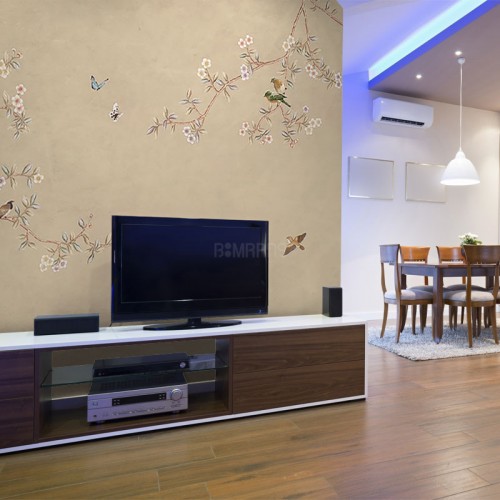 پوستر دیواری دوستی پروانه و پرستو مدل BCW458-3