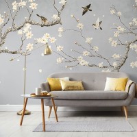 پوستر دیواری بزم شکوفه ها مدل BCW437-1