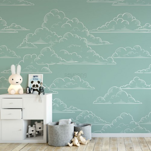 پوستر دیواری کودک سرزمین ابر ها مدل BKW210-3