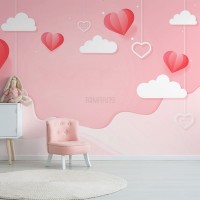 پوستر دیواری کودک آسمان مهربانی مدل BKW224-3