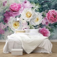 پوستر دیواری دسته گل بهاری مدل BCW547-1