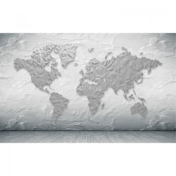 پوستر سه بعدی نقشه جهان خاکستری BCW113-1 2