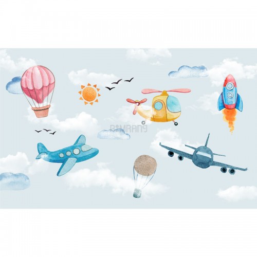 پوستر دیواری کودک پرواز در کودکی مدل BKW202-2