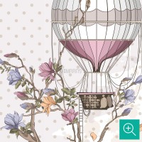 پوستر دیواری کودک بالون سواری مدل BKW228-4
