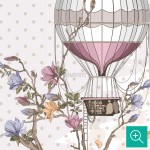 پوستر دیواری کودک بالون سواری مدل BKW228-4