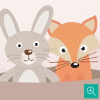 پوستر دیواری کودک گردش حیوانات مدل BKW232-4