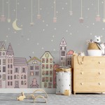 پوستر دیواری کودک آسمان شهر مدل BKW236-1