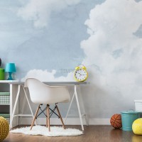 پوستر دیواری کودک آسمان ابری مدل BKW252-1