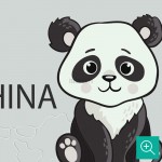 پوستر دیواری کودک نقشه کشورها مدل BKW264-4