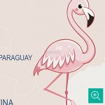 پوستر دیواری کودک نقشه جهان و حیوانات مدل BKW277-4