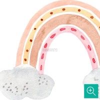 پوستر دیواری کودک رنگین کمان ها مدل BKW363-4