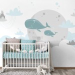 پوستر دیواری کودک رویای نهنگ ها مدل BKW367-1