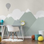پوستر دیواری کودک کوهستان سرسبز مدل BKW372-3