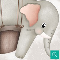 پوستر دیواری کودک پرواز رویایی حیوانات مدل BKW421-5