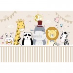 پوستر دیواری کودک مهمانی حیوانات مدل BKW333-2
