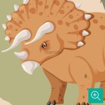 پوستر دیواری کودک نقشه جهان و دایناسورها مدل BKW443-4