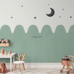 پوستر دیواری کودک شب مهتابی مدل BKW442-1
