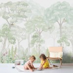 پوستر دیواری کودک جنگل سرسبز مدل BKW456-1
