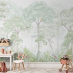 پوستر دیواری کودک جنگل سرسبز مدل BKW456-3