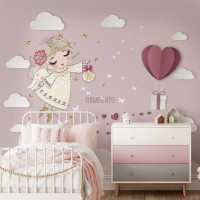 پوستر دیواری کودک پرواز پرنسس مدل BKW462-3
