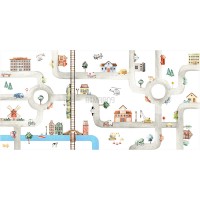 پوستر دیواری کودک شهر وسایل نقلیه مدل OR2-2