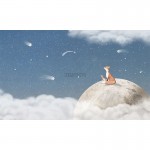 پوستر دیواری کودک روباه روی ماه مدل OR8-1-2