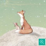 پوستر دیواری کودک روباه روی ماه مدل OR8-2-4