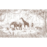 پوستر دیواری کودک رژه حیوانات مدل KB3-1-2