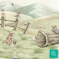 پوستر دیواری کودک خانواده موش مدل KB33-5
