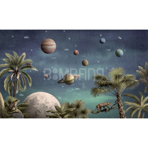 پوستر دیواری کودک سیارات زیبا مدل KB37-2