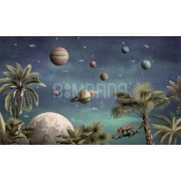 پوستر دیواری کودک سیارات زیبا مدل KB37-2