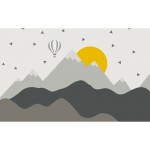 پوستر دیواری کودک کوهستان آفتابی مدل BKW085-2