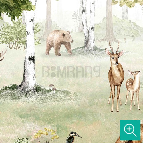 پوستر دیواری کودک عجایب جنگل مدل KB51-4