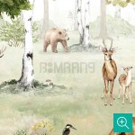 پوستر دیواری کودک عجایب جنگل مدل KB51-4