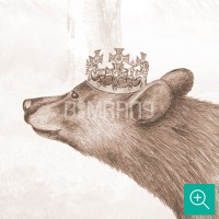 پوستر دیواری کودک خرس پادشاه مدل KB5-2-4
