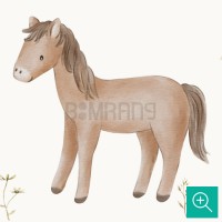 پوستر دیواری کودک چراگاه اسب ها مدل AR2-2-4