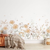 پوستر دیواری کودک گل خشخاش مدل AR8-2-1